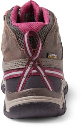 KEEN Targhee III Waterproof Mid Hiking Boots - Women's Back view (Weiss/Boysenberry)