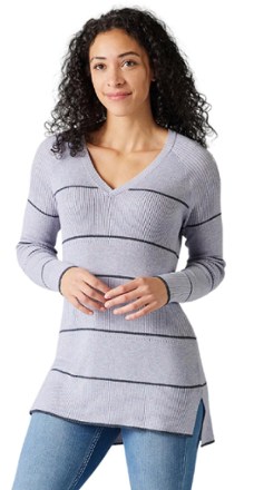 Smartwool Shadow Pine Pointelle Stripe Tunic Sweater - Women's 1