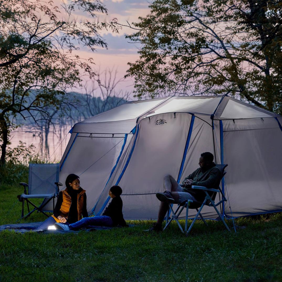 Location Image for 9-Person Lighted Instant Cabin Tent with Full Rainfly