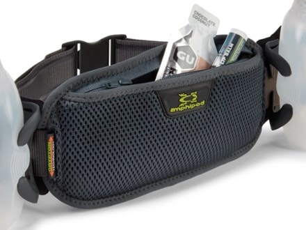 Amphipod RunLite AirStretch 10K Hydration Belt Front stash and rear secret pocket (items sold separately) (Steel)