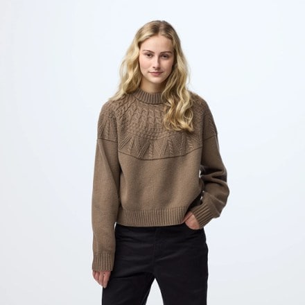 Fjallraven Ovik Solid Jacquard Knit Sweater - Women's 1