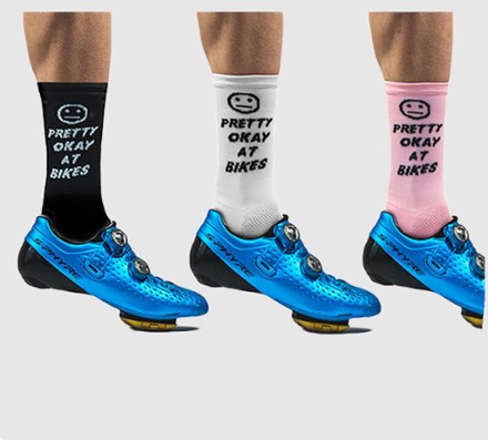 Ostroy Pretty Okay At Bikes Crew Socks 2
