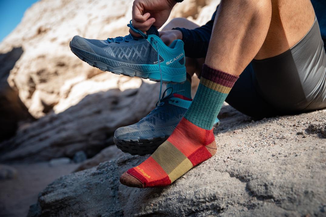 Location Image for Heady Stripe Micro Crew Hiking Socks - Men's