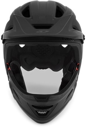 Giro Switchblade MIPS Bike Helmet Front view (Matte Black/Gloss Black)