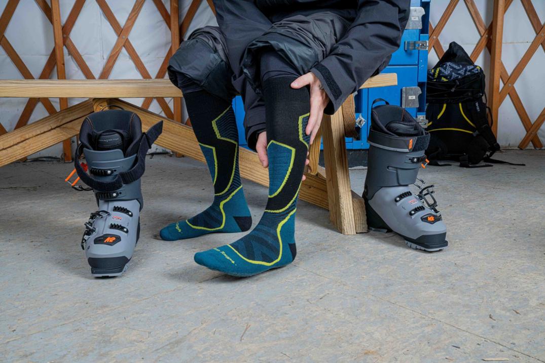 Location Image for Outer Limits Over-The-Calf Lightweight Ski and Snowboard Socks - Men's