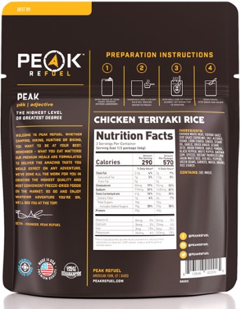 PEAK REFUEL Chicken Teriyaki Rice - 2 Servings 1