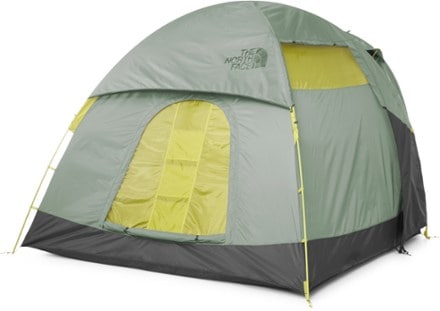The North Face Wawona 4 Tent Rainfly rolled up (Agave Green/Asphalt Grey)