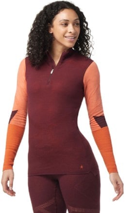 Smartwool Intraknit Thermal Merino Colorblock Quarter-Zip Base Layer Top - Women's 1