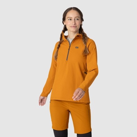 Outdoor Research Freewheel Half-Zip Bike Hoodie - Women's 1