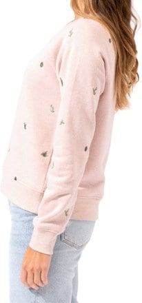 Threads 4 Thought Cacti Embroidery Triblend Crew Sweatshirt - Women's 2