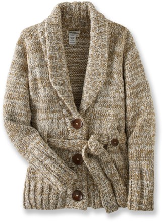 women's belted cardigan sweater