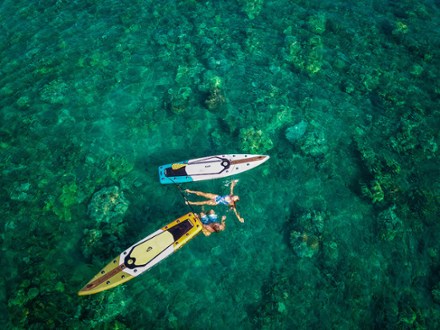 Pau Hana Endurance Air Inflatable Stand Up Paddle Board with Paddle - 12' 10