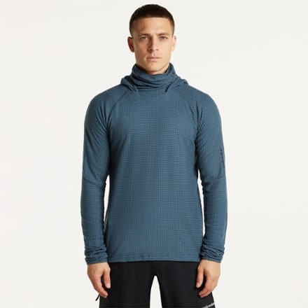 Icebreaker Merino 400 RealFleece Grid Blackridge Pullover Hoodie - Men's 0