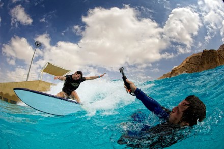 Hand held above water (Black)