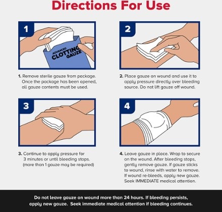Adventure Medical Kits QuikClot Gauze - 3" x 2' 6