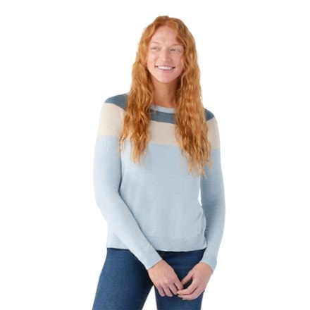 Smartwool Edgewood Colorblock Crew Sweater - Women's 1