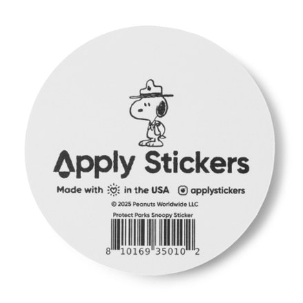 Apply Stickers Protect Our Parks Snoopy Sticker 2