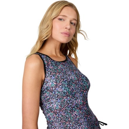 Free Country Full Side Shirring Tankini Swimsuit Top - Women's 2