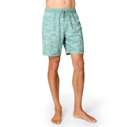 Free Country Contrast Elastic Swim Shorts - Men's 0