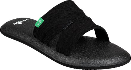 sanuk black yoga mat flip flops