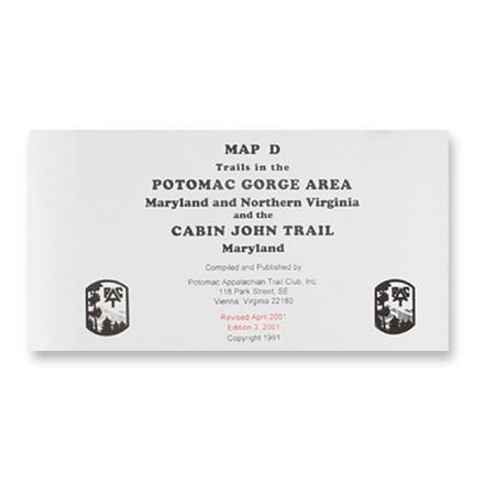 PATC Map D - Trails in the Potomac Gorge Area and the Cabin John Trail