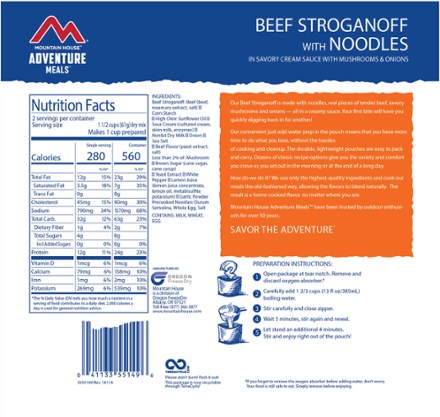 Mountain House Beef Stroganoff - 2 Servings 1