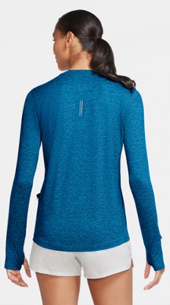 Nike Women's Element Long-Sleeve Crew Running Top Blue L