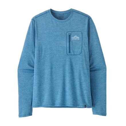 Patagonia Men's Capilene Cool Sun Graphic Long-Sleeve Shirt  Blue XXL
