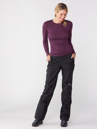 Icebreaker 200 Oasis Long-Sleeve Crewe Ski Tracks Base Layer Top - Women's 3