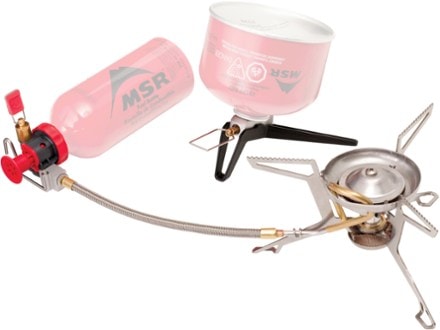 MSR WhisperLite Universal Stove Fuel bottle and canister not included