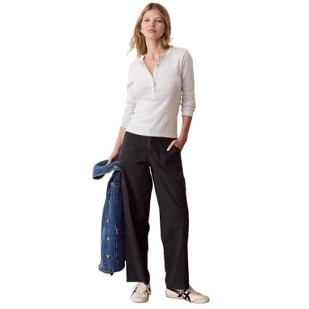 Marine Layer Mini Rib Henley Shirt - Women's 2