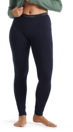 2x Icebreaker Leggings Thermiques – Femme, Taille S, Laine Mérinos 260, Noir