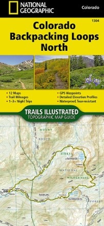 National Geographic Colorado Backpacking Loops North Topographic Map Guide 0