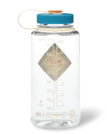 Nalgene Sustain Graphic Wide-Mouth Water Bottle - 32 fl. oz. [Back view (Diamond/Clear)]
