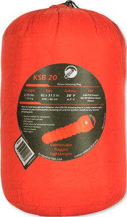 クライミット　KSB 20 Down 赤　中古　76.2×208.82㎝ f00ff673-1867-454c-b9b4-