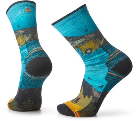 Smartwool Hike Light Cushion Great Excursion Print Crew Socks - Men's 0
