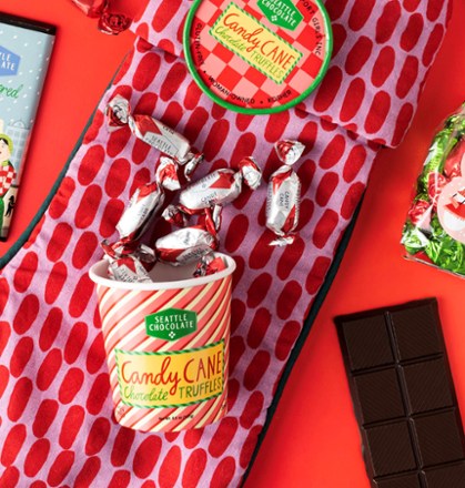 Seattle Chocolate Candy Cane Chocolate Truffles Pint 1