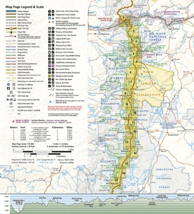 National Geographic Pacific Crest Trail Topographic Map Guide: Oregon North 1