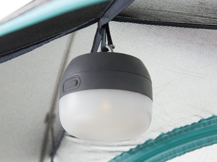 REI Co-op Trailmade Backpacking Bundle Light (sold separately) hung on gear loop (Mineral Teal)