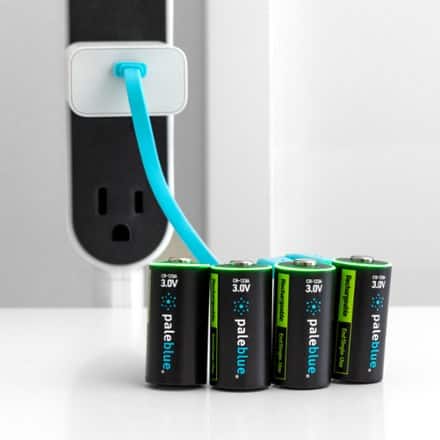 Paleblue Lithium Ion Rechargeable CR123A Batteries - Package of 4 1