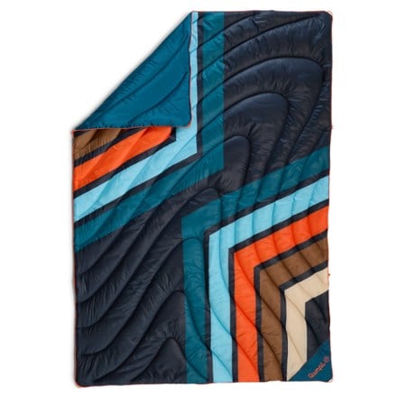 Rumpl Original Puffy Blanket - Midnight Retro Stripes, 1 Person