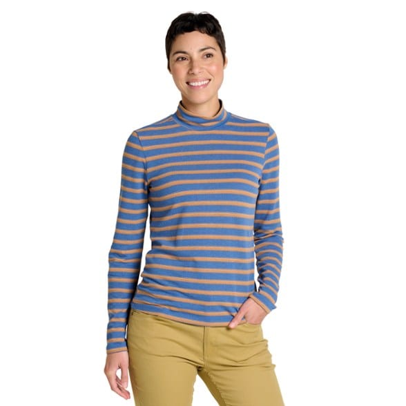On Body Image of color Cornflower Uneven Stripe