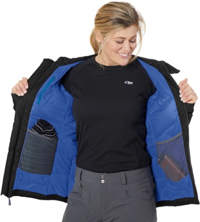 outdoor research women's floodlight down jacket