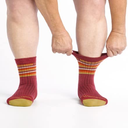 Wide Open Multi Stripe Cushioned Micro Crew Socks - Women's 5