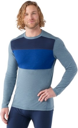 Smartwool Classic Thermal Merino Colorblock Base Layer Crew Top - Men's 1