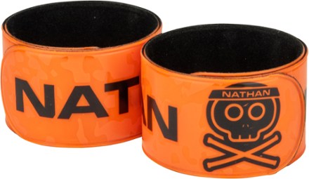 2 Nathan Reflex Reflective Snap Bands Runner Walking Cycling Safe Wrist Ankle 
