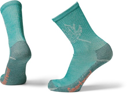 Smartwool Hike Classic Edition Light Cushion Leaf Pattern Crew Socks