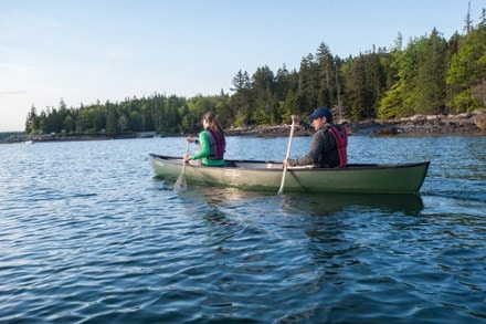 Old Town Saranac 160 Canoe In Use (Green)