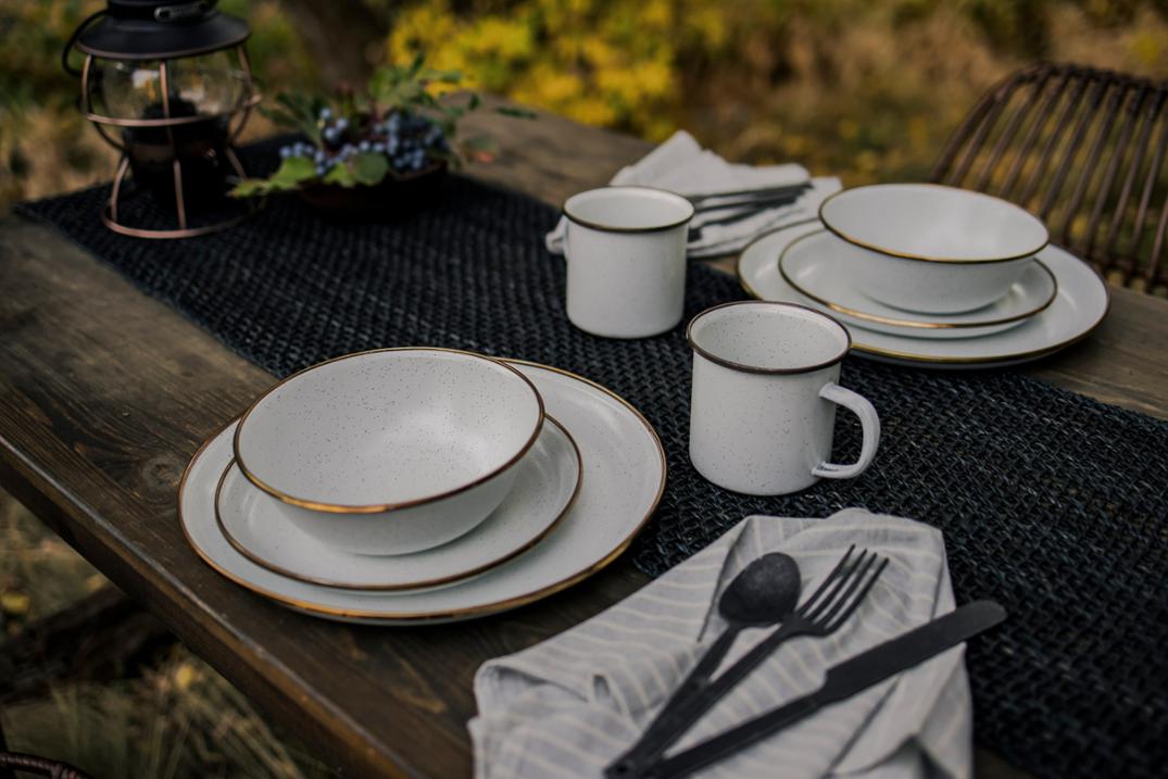 Enamel Dinnerware Plate Set Inch Salad Plates Dessert