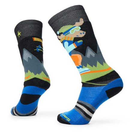 Smartwool Wintersport Full Cushion Mountain Moose Pattern Over the Calf Socks - Kids' 0